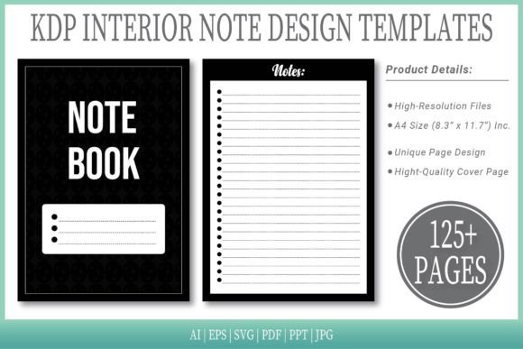 Black Notepad Templates: A Modern KDP Interior Design System