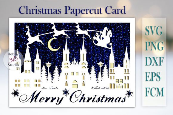 Christmas Card SVG Paper Cut Templates: Instant Festive Elegance