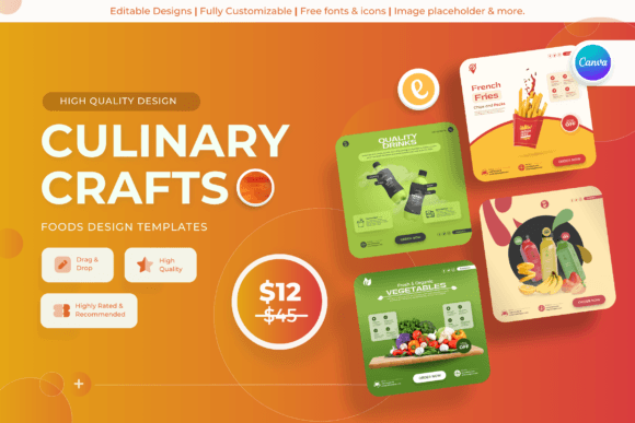 Culinary Crafts - Food Canva Templates: Your Design Toolkit