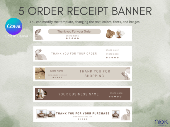 Elevate Your Etsy Brand with Boho Order Receipt Templates