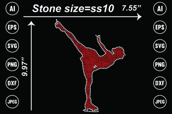 Ice Skate Rhinestone Templates: A Sparkle for Your Winter Designs