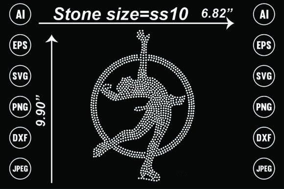 Ice-skate Rhinestone Templates: A Sparkling Design Asset