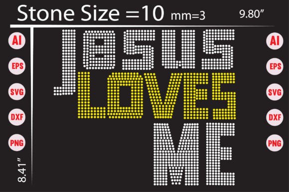 Jesus Loves Me Rhinestone Templates: Designs That Sparkle