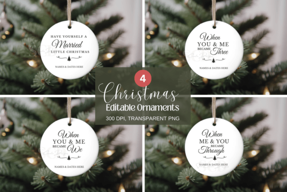Personalized Canva Christmas Ornaments Templates
