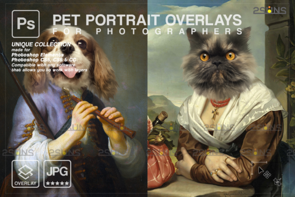 Royal Pet Portrait Templates Vol.16: A Regal Digital Art Toolkit