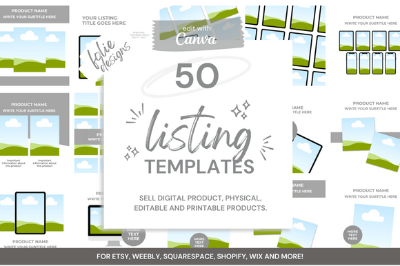Streamline Your Etsy Shop with 50 Digital Shop Templates