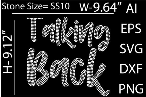 Talking Back Rhinestone Templates: Bold, Sparkling Design Assets